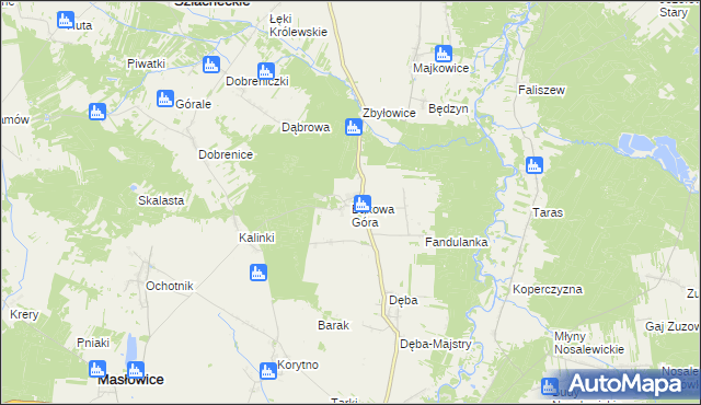 mapa Bąkowa Góra, Bąkowa Góra na mapie Targeo