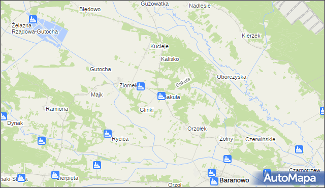 mapa Bakuła, Bakuła na mapie Targeo