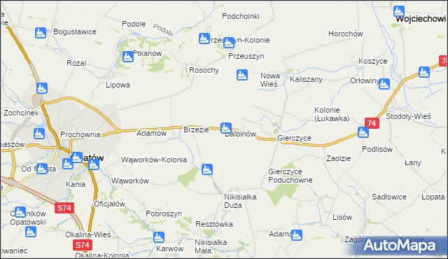 mapa Balbinów, Balbinów na mapie Targeo