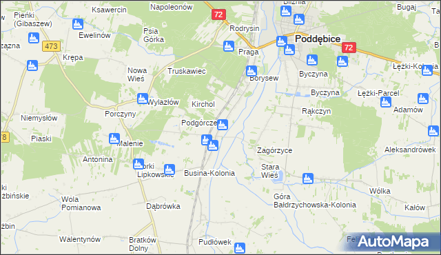 mapa Bałdrzychów, Bałdrzychów na mapie Targeo