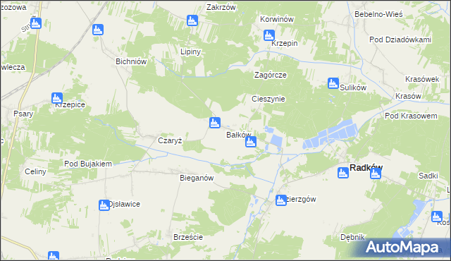 mapa Bałków, Bałków na mapie Targeo
