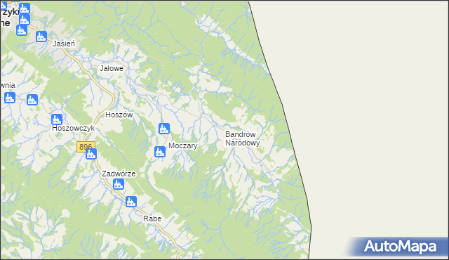 mapa Bandrów Narodowy, Bandrów Narodowy na mapie Targeo