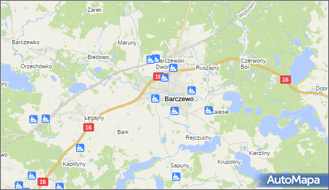 mapa Barczewo, Barczewo na mapie Targeo