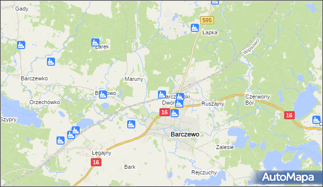 mapa Barczewski Dwór, Barczewski Dwór na mapie Targeo