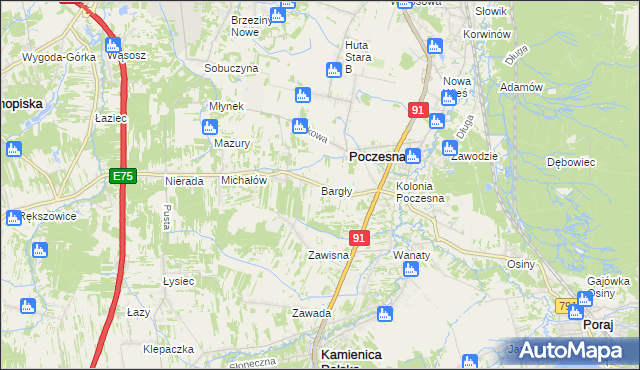 mapa Bargły, Bargły na mapie Targeo