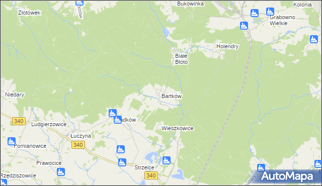 mapa Bartków gmina Dobroszyce, Bartków gmina Dobroszyce na mapie Targeo