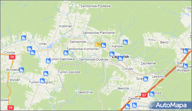 mapa Bartków gmina Zagnańsk, Bartków gmina Zagnańsk na mapie Targeo