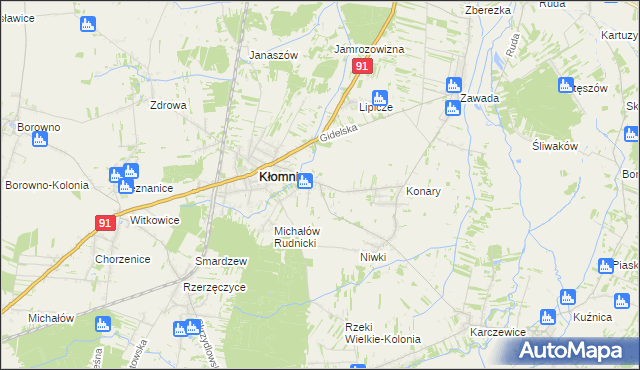 mapa Bartkowice, Bartkowice na mapie Targeo