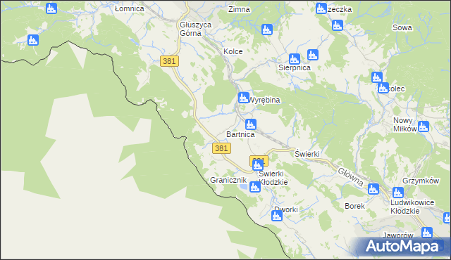 mapa Bartnica, Bartnica na mapie Targeo