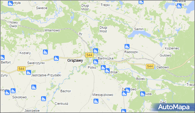 mapa Bartniczka, Bartniczka na mapie Targeo