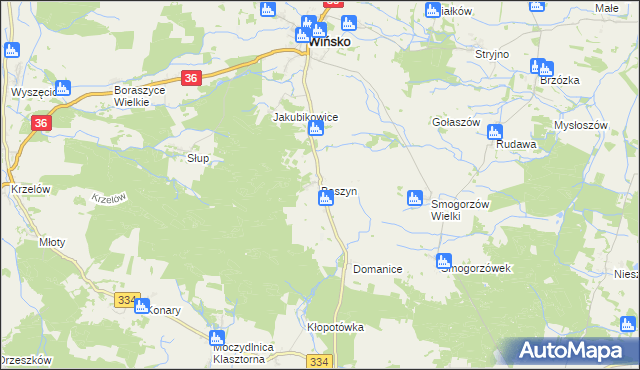 mapa Baszyn, Baszyn na mapie Targeo