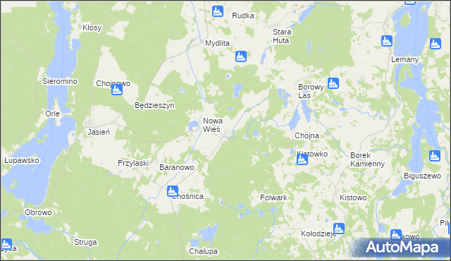 mapa Bawernica, Bawernica na mapie Targeo