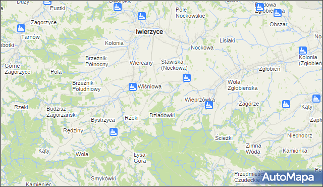 mapa Będzienica, Będzienica na mapie Targeo