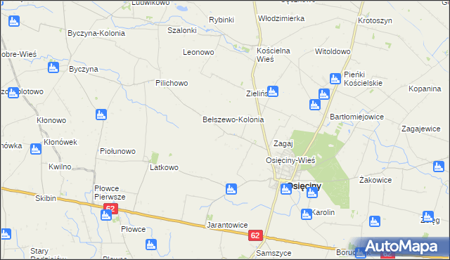 mapa Bełszewo, Bełszewo na mapie Targeo