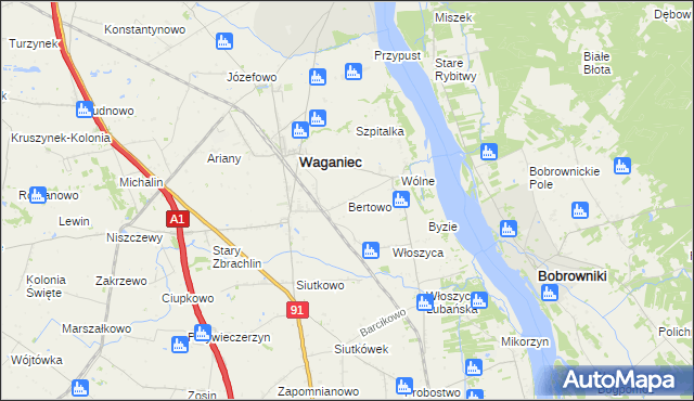 mapa Bertowo, Bertowo na mapie Targeo