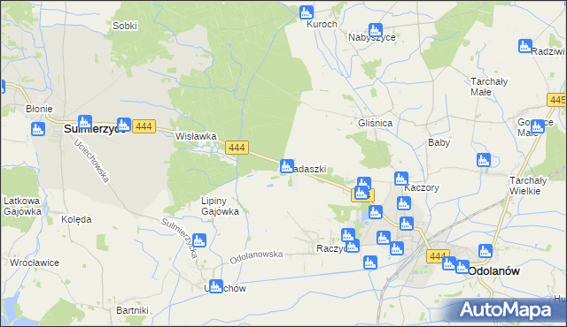 mapa Biadaszki gmina Odolanów, Biadaszki gmina Odolanów na mapie Targeo