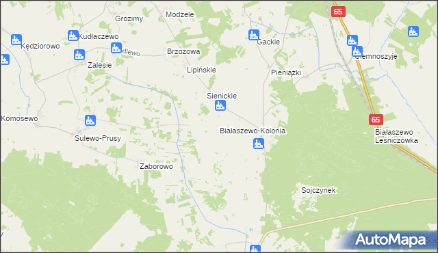 mapa Białaszewo-Kolonia, Białaszewo-Kolonia na mapie Targeo