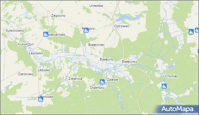 mapa Białęcino, Białęcino na mapie Targeo
