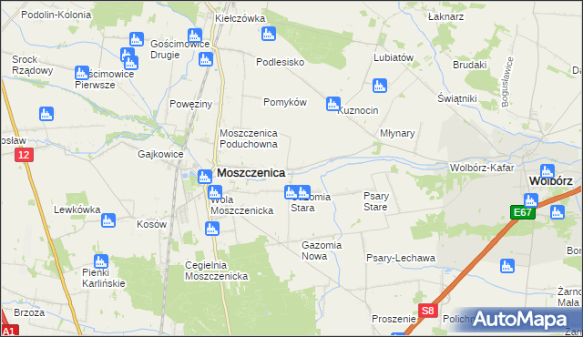 mapa Białkowice, Białkowice na mapie Targeo