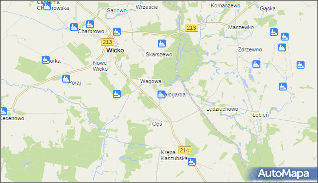 mapa Białogarda, Białogarda na mapie Targeo