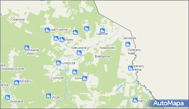 mapa Białogorce, Białogorce na mapie Targeo