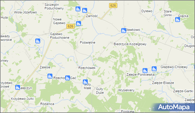 mapa Biedrzyce-Stara Wieś, Biedrzyce-Stara Wieś na mapie Targeo