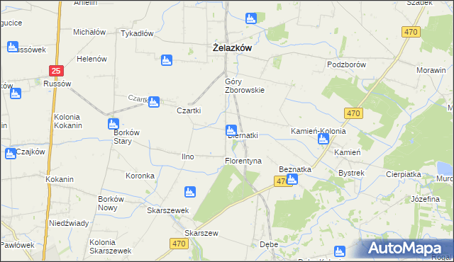 mapa Biernatki gmina Żelazków, Biernatki gmina Żelazków na mapie Targeo