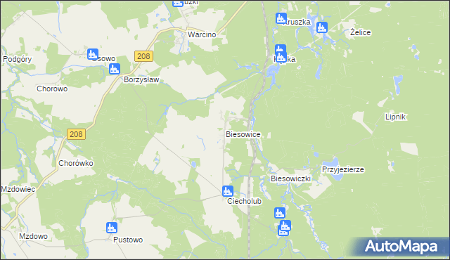 mapa Biesowice, Biesowice na mapie Targeo
