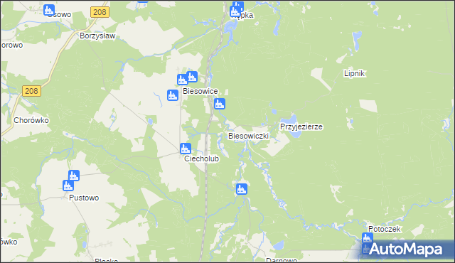 mapa Biesowiczki, Biesowiczki na mapie Targeo