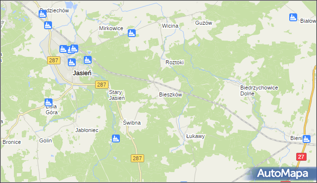 mapa Bieszków, Bieszków na mapie Targeo