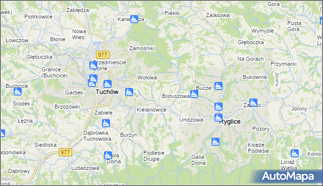 mapa Bistuszowa, Bistuszowa na mapie Targeo