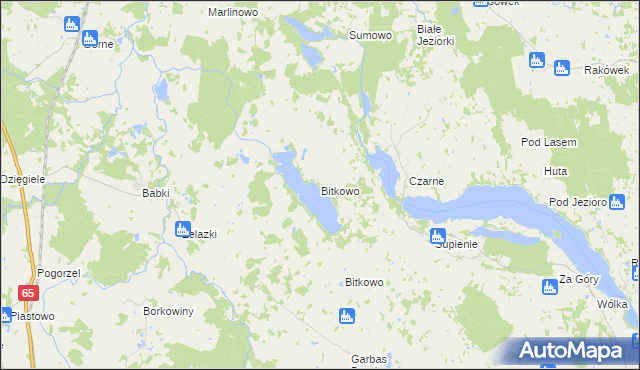 mapa Bitkowo gmina Gołdap, Bitkowo gmina Gołdap na mapie Targeo