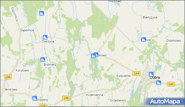 mapa Błądkowo, Błądkowo na mapie Targeo