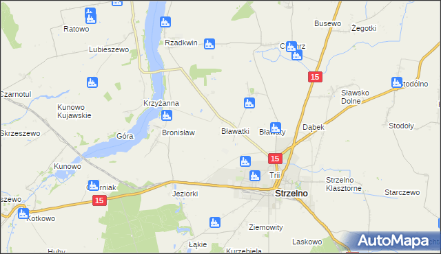 mapa Bławatki, Bławatki na mapie Targeo