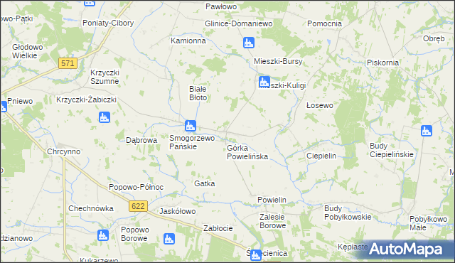 mapa Błędostowo, Błędostowo na mapie Targeo