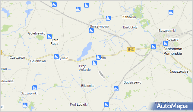 mapa Blizno gmina Książki, Blizno gmina Książki na mapie Targeo