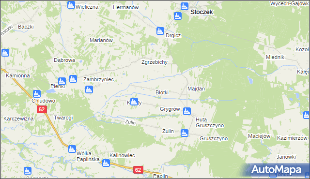 mapa Błotki, Błotki na mapie Targeo