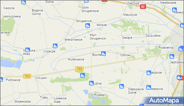 mapa Bocheń, Bocheń na mapie Targeo