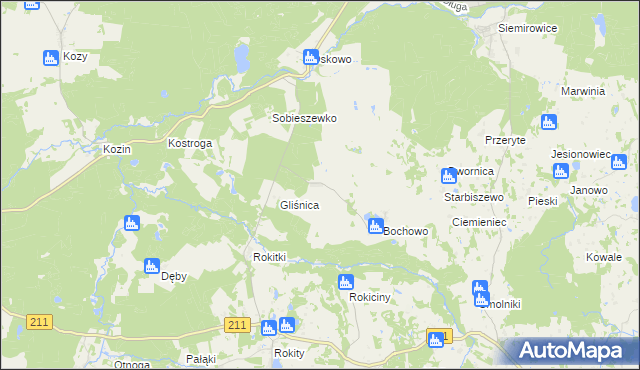 mapa Bochówko, Bochówko na mapie Targeo