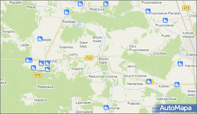 mapa Boczki Stare, Boczki Stare na mapie Targeo