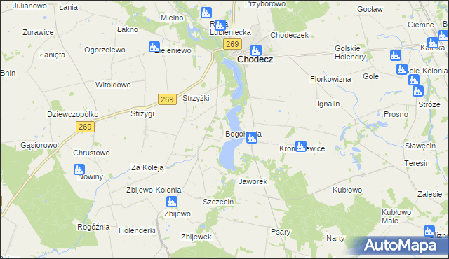 mapa Bogołomia, Bogołomia na mapie Targeo