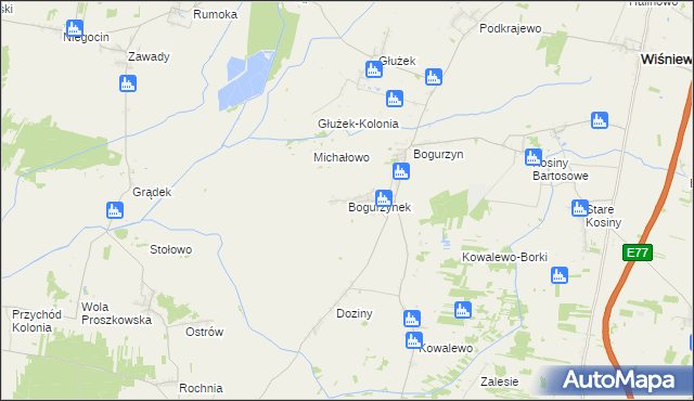 mapa Bogurzynek, Bogurzynek na mapie Targeo