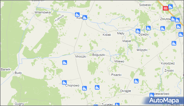 mapa Boguszki gmina Trzcianne, Boguszki gmina Trzcianne na mapie Targeo