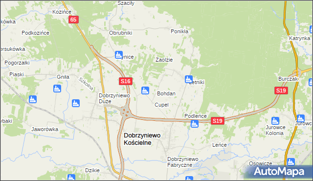 mapa Bohdan, Bohdan na mapie Targeo