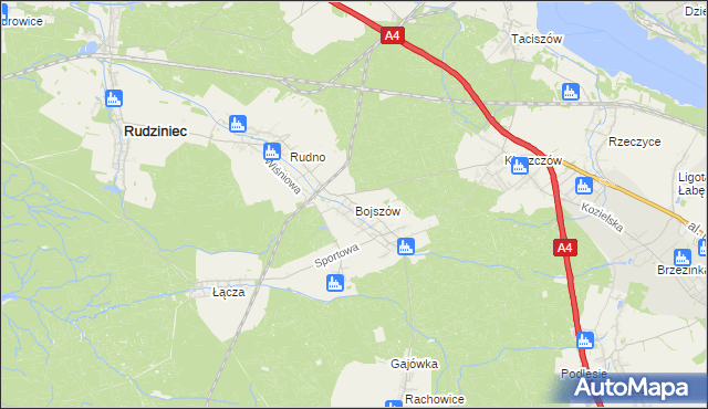 mapa Bojszów, Bojszów na mapie Targeo