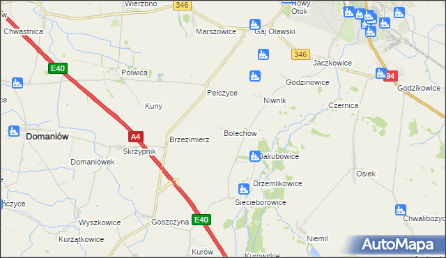 mapa Bolechów, Bolechów na mapie Targeo