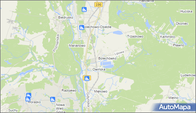 mapa Bolechówko, Bolechówko na mapie Targeo