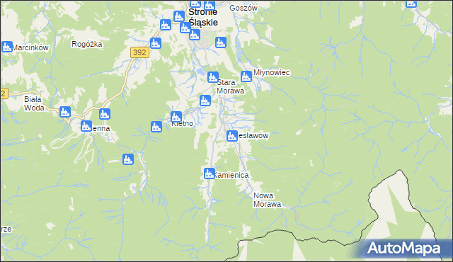 mapa Bolesławów gmina Stronie Śląskie, Bolesławów gmina Stronie Śląskie na mapie Targeo