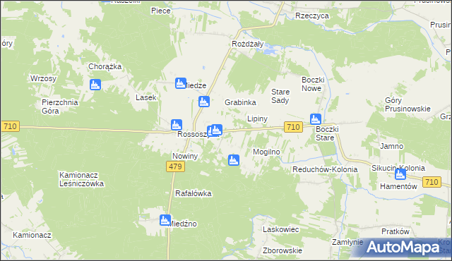 mapa Borek Lipiński, Borek Lipiński na mapie Targeo