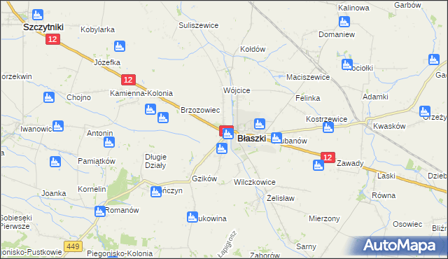 mapa Borysławice, Borysławice na mapie Targeo